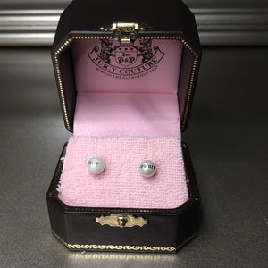 Vintage Juicy Couture Pearl Earrings in Box